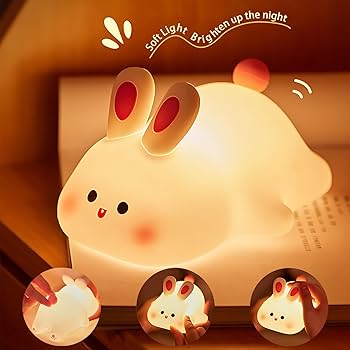 Luz Nocturna de Conejo de Silicona