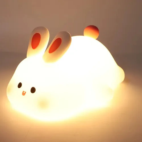 Luz Nocturna de Conejo de Silicona
